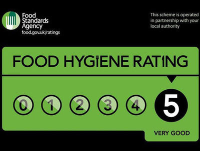 We received 5 stars from the ‘Food Standards Agency’!
