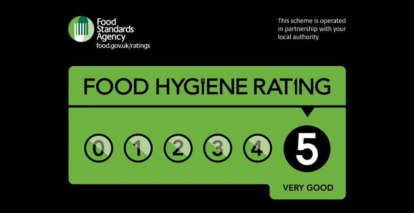 We received 5 stars from the ‘Food Standards Agency’!