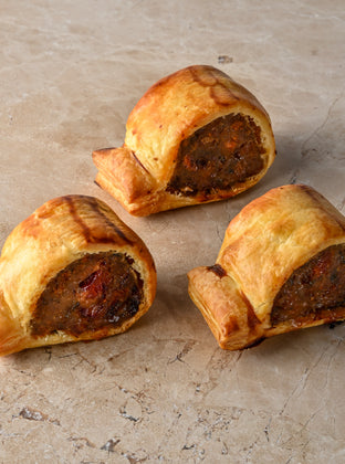 Chunky ham hock, sage, marmalade sausage roll