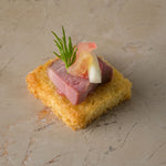 Black Mountain smoked duck breast, rhubarb chutney, brioche, candied ginger, fennel
