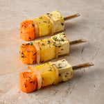 Roast celeriac, swede and carrot with white onion, lemon oil, thyme, toasted fennel salts (GF)