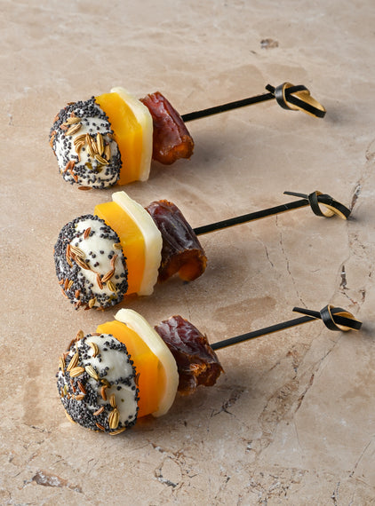 Poppy, fennel and cumin seed rolled goat’s cheese, pickled golden beetroot, medjool date