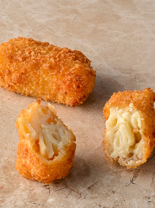 Mac-n-cheese croquette with cheesy dipping sauce (2 per portion)
