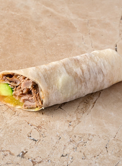 Peking duck spring rolls, hoi-sin, cucumber, pineapple