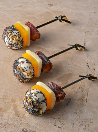 Poppy, fennel and cumin seed rolled goat’s cheese, pickled golden beetroot, medjool date