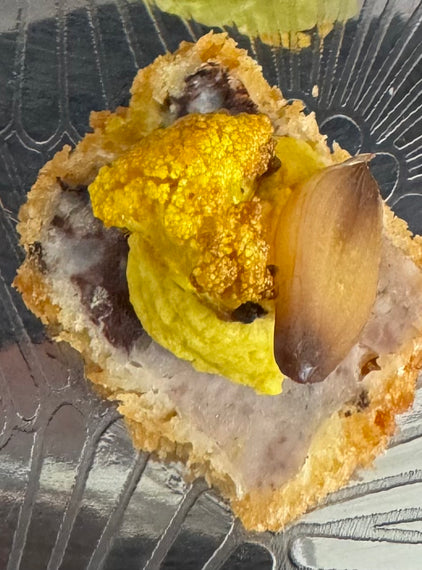 Pork and black pudding terrine with piccalilli vegetables