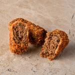 Spiced beef brisket and roasted onion croquette, chipotle, mustard mayo