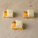 Wigmore, fresh lemon thyme shortbread, apricot marmalade, pink peppercorn (GF)